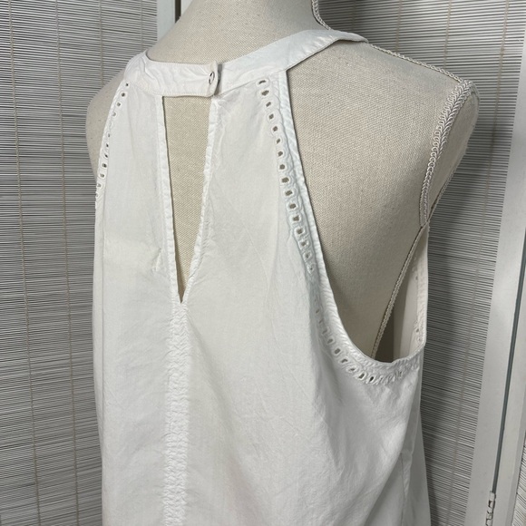 Cloth & Stone Anthropologie Ladder Lace Tank White Size L - Picture 4 of 9